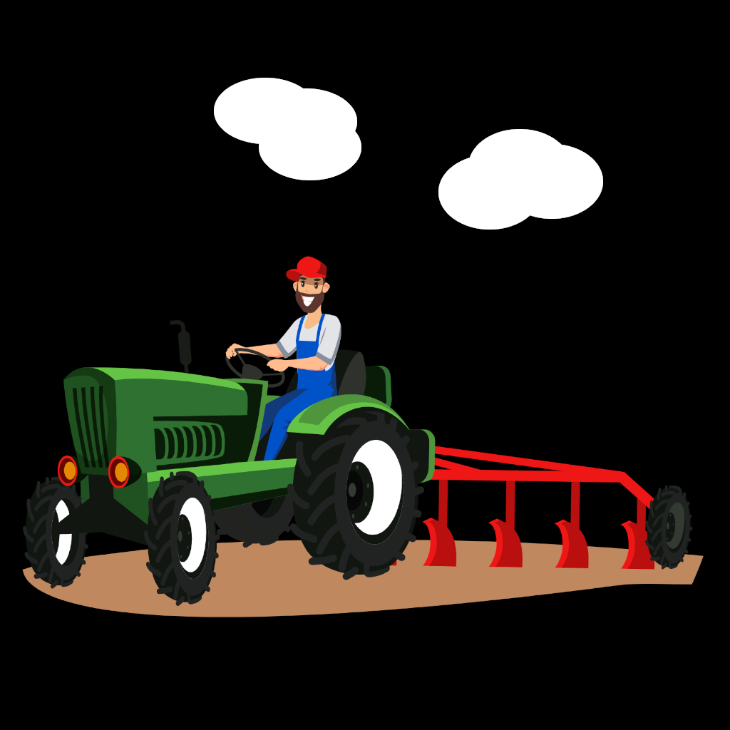 Landwirt auf Trecker traktortalk Logo